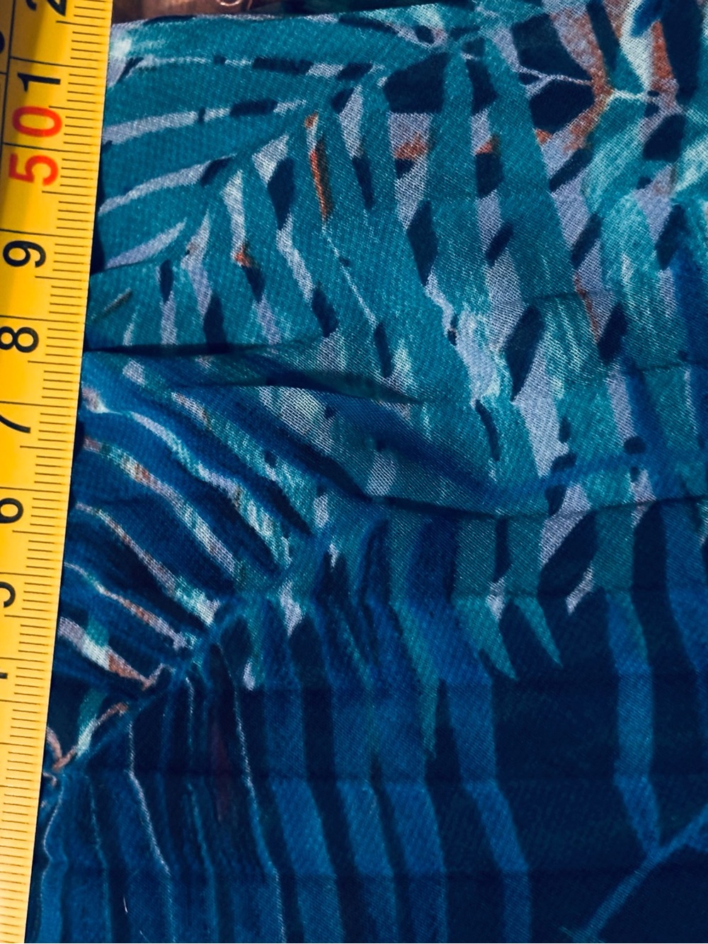 Jennifer Lopez Blue Tropical Pleated Halter Camisole - Picture 7 of 10